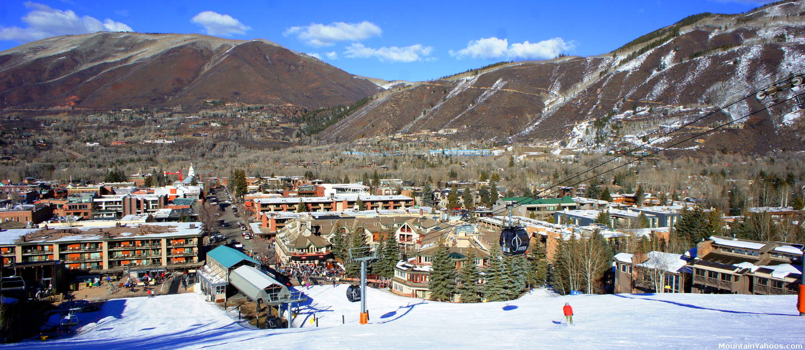 View of the base of Aspen Mountain