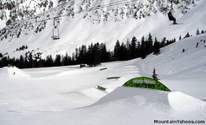 A-Basin: Terrain park rails