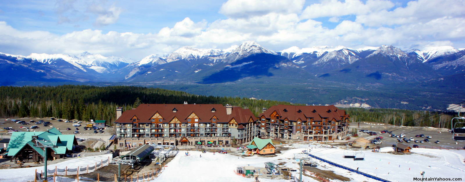 View of the base of Kicking Horse