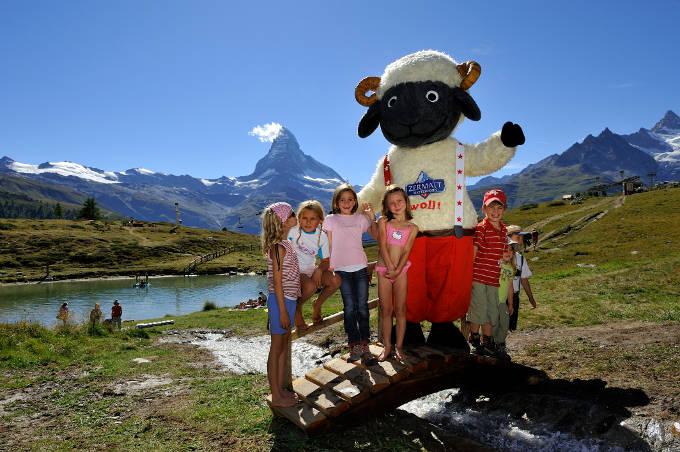 Zermatt Matterhorn Switzerland ski resort mascot: Wooli