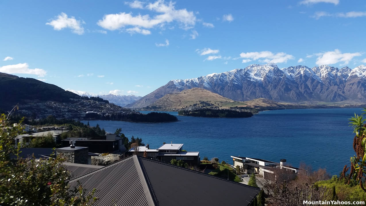 Queenstown view of the lake and mountains